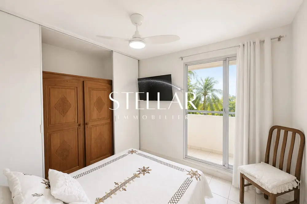 Chambre avec accès terrasse, Appartement T3 vue mer, Boucan-Canot à Saint-Gilles, Boucan-Canot (97434), Stellar Immobilier